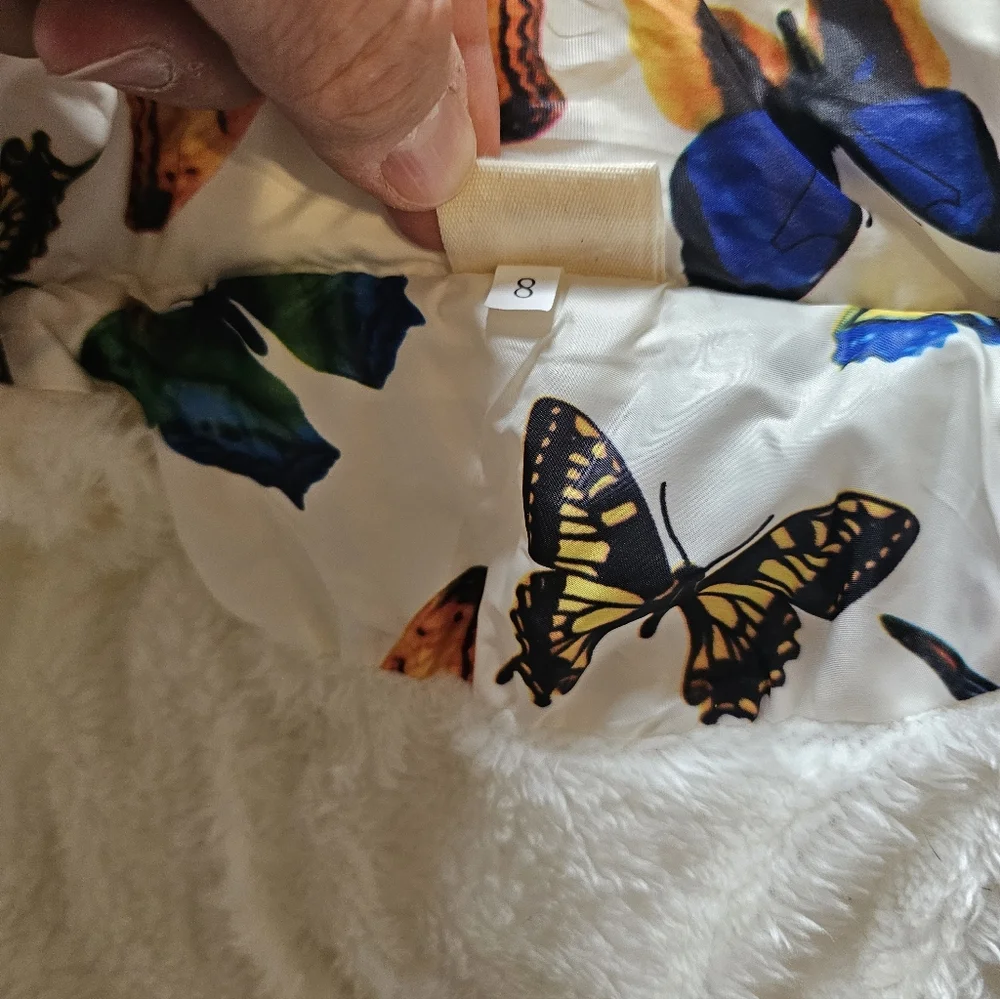 Dorami Toddler Adorable Butterfly Winter Jacket W Detatchable Hood & Bow On Back - Picture 7 of 8